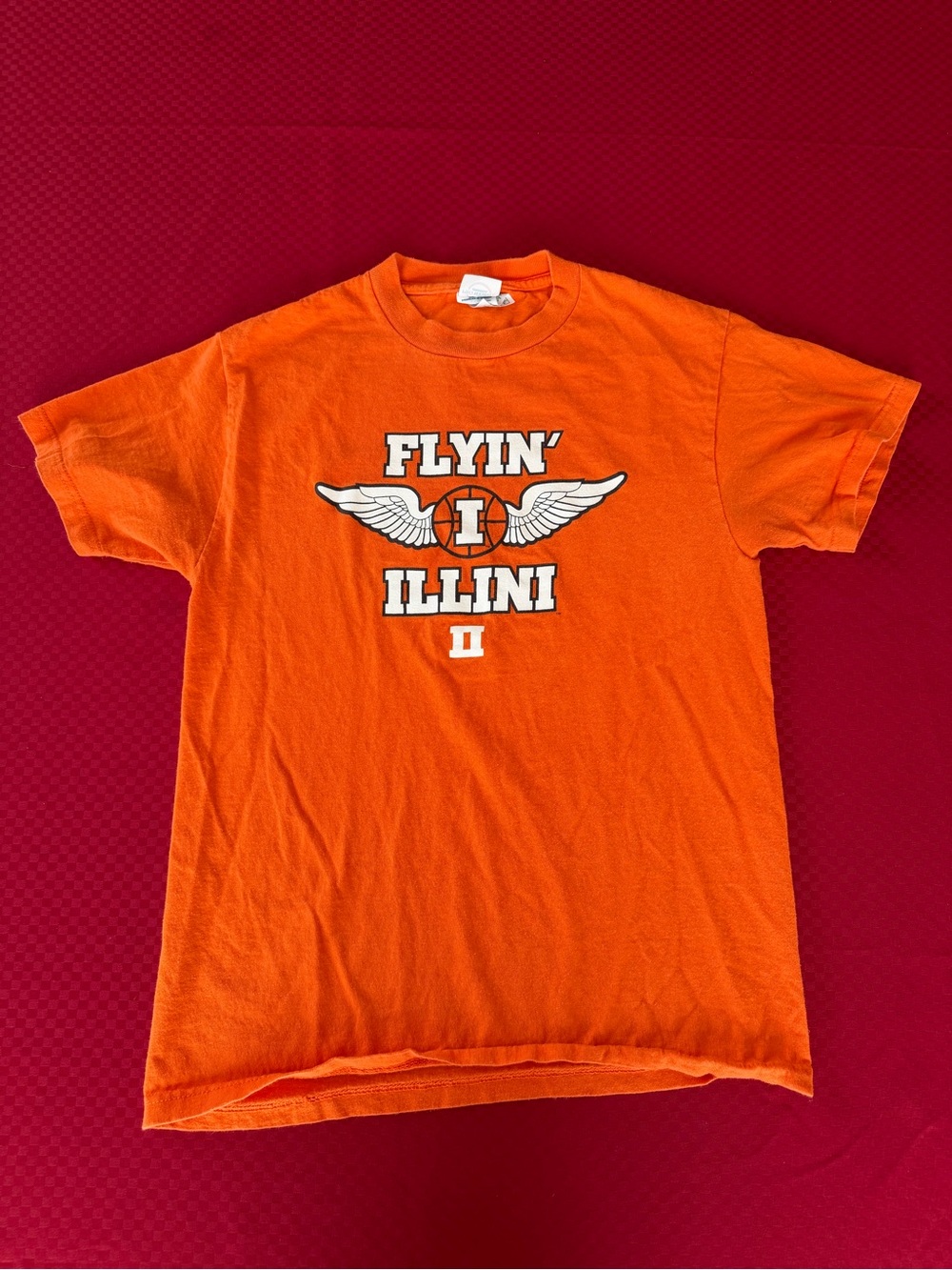 Delta Orange Flyin' Illini Graphic Tee with White & Black Logo